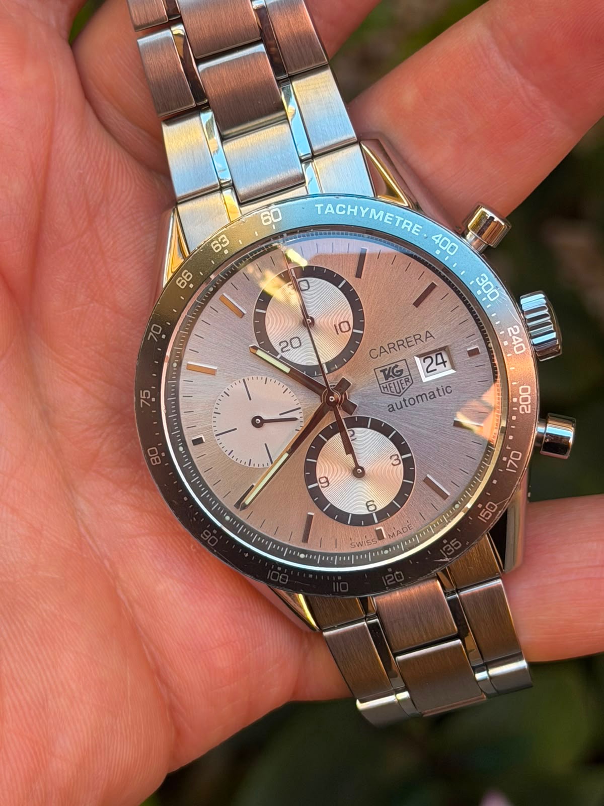 Orologio vintage TAG Heuer Carrera Calibre 16 Chronograph – Ref. CV2011 – Reverse Panda – 41 mm – Automatic – Anni 2000 — foto 1