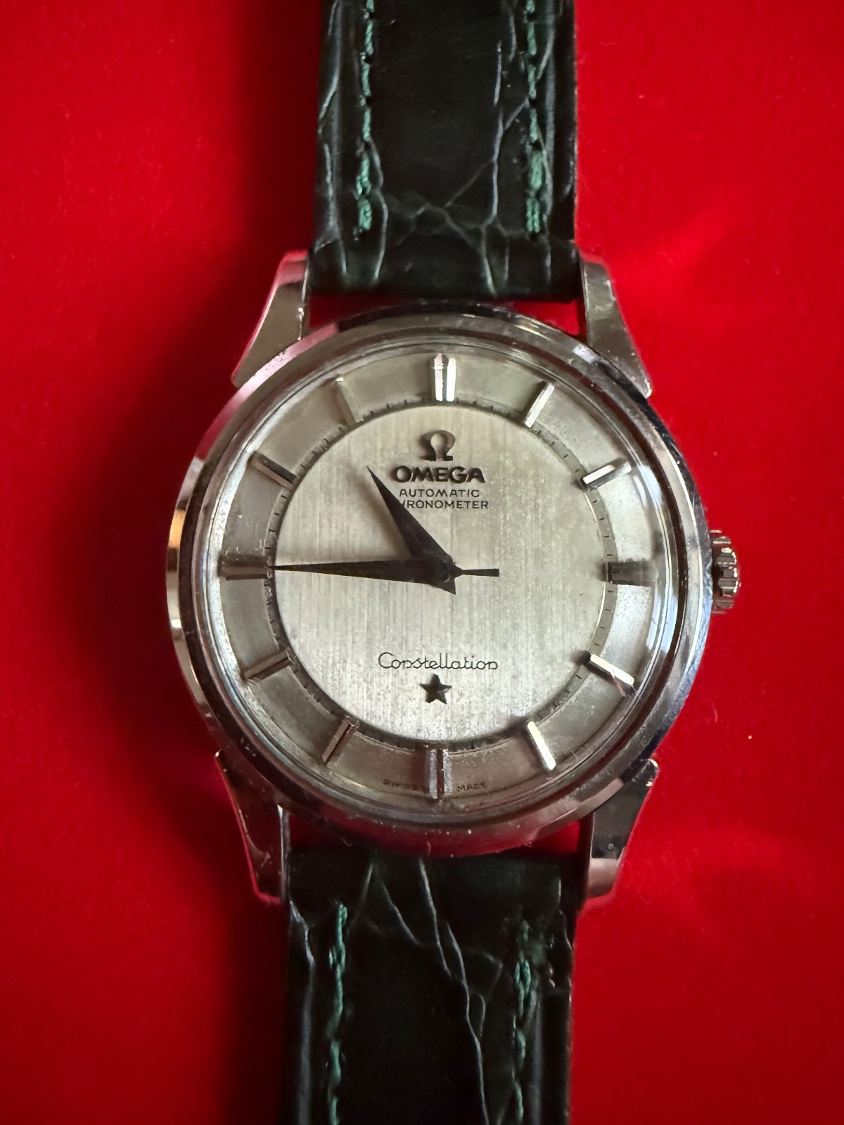 Orologio vintage Omega Constellation Railtrack Chronometer Ref. 14381-4 SC | Calibro 551 Chronometer | 35 mm | Acciaio | 1959 circa — foto 1