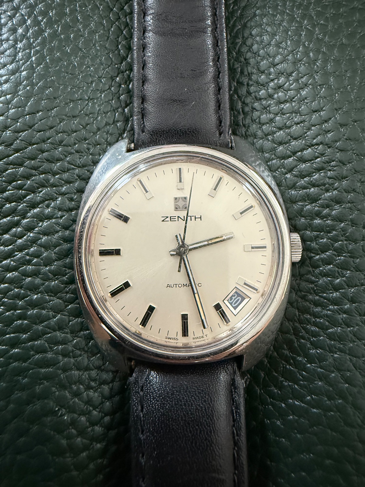 Orologio vintage Zenith Surf Automatic Ref. 01.1291.290 | Silver Sunburst Dial | Automatic Cal. 2562PC | 38 mm | Early 1970s — foto 1