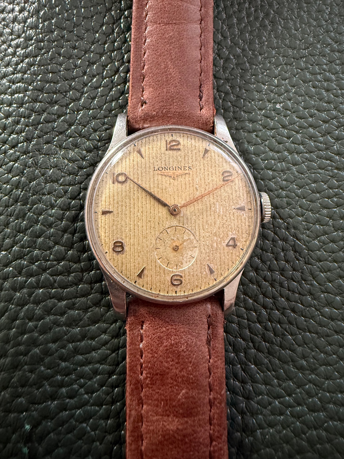 Orologio vintage Longines 12.68Z Ref. 5538-20 | Quadrante a righe verticali | Carica manuale | 35 mm | ca. 1946–1947 — foto 1