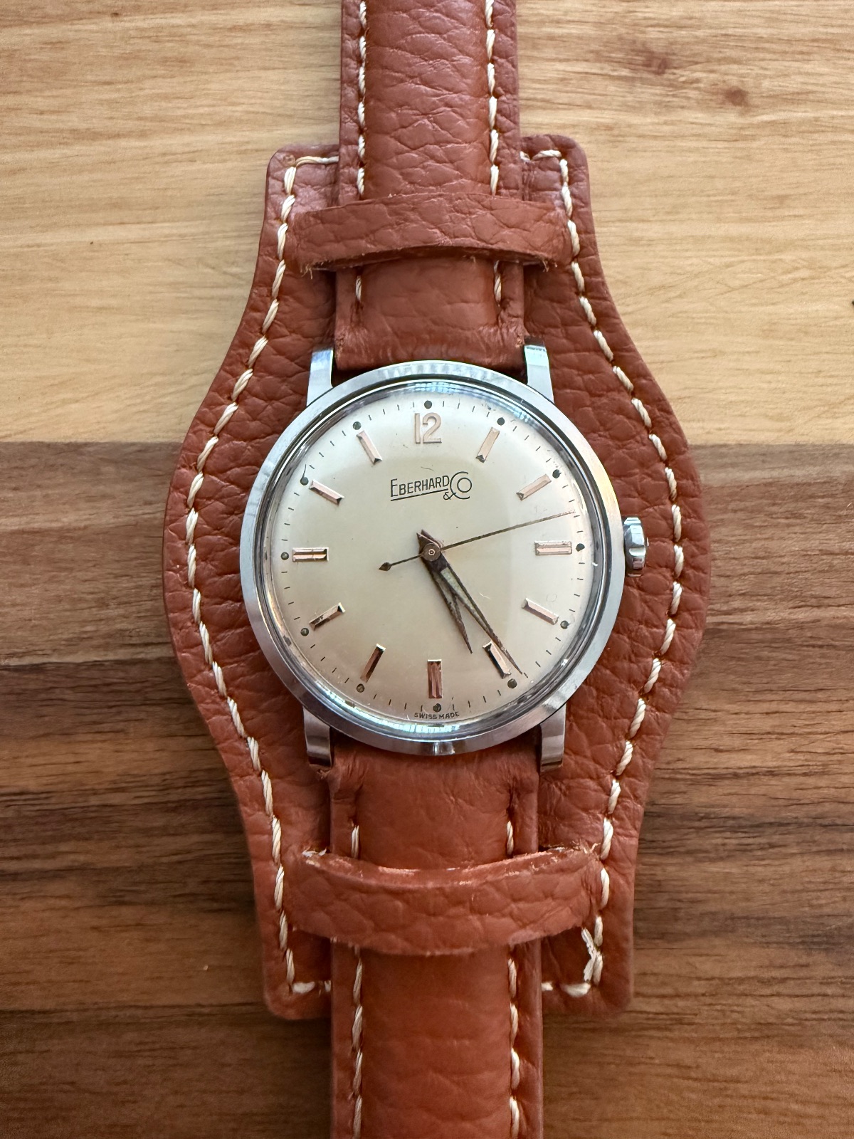Orologio vintage Eberhard & Co. Ref. 1508 731 | Calibro Eberhard 263-12 | Carica manuale | Acciaio | 34 mm | Anni ’50 — foto 1