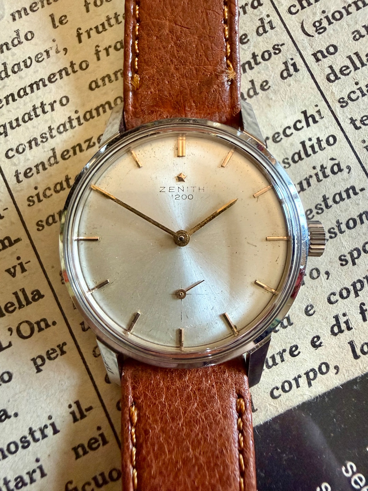 Orologio vintage Zenith 200 Calibro Zenith 40T | Piccoli secondi | Cassa in acciaio 34 mm | Anni ’50 — foto 1