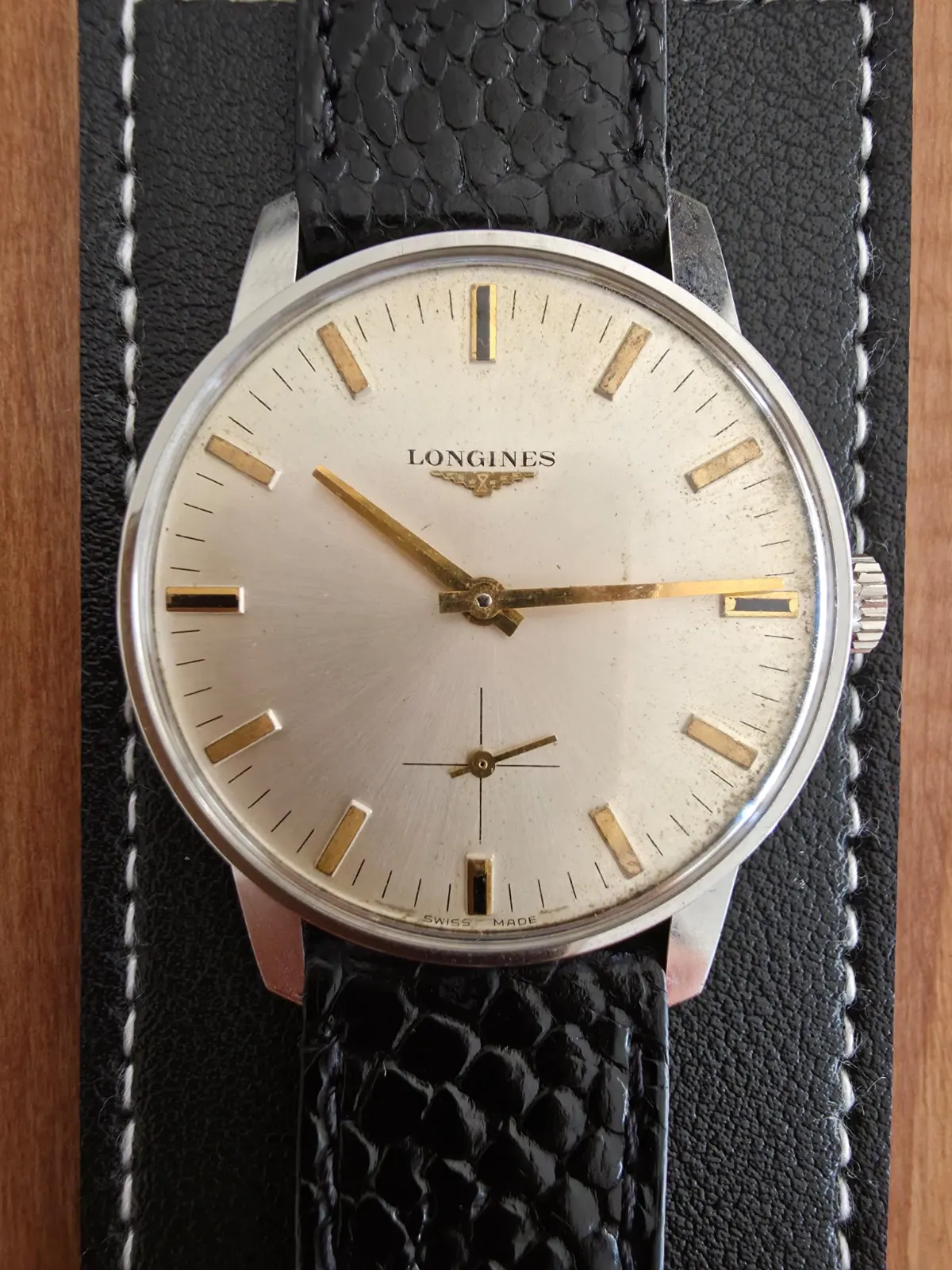 Orologio vintage Longines Vintage Ref. 8490-1 – Calibro 490, 35,5 mm in acciaio, quadrante argentato soleil e piccoli secondi — foto 1